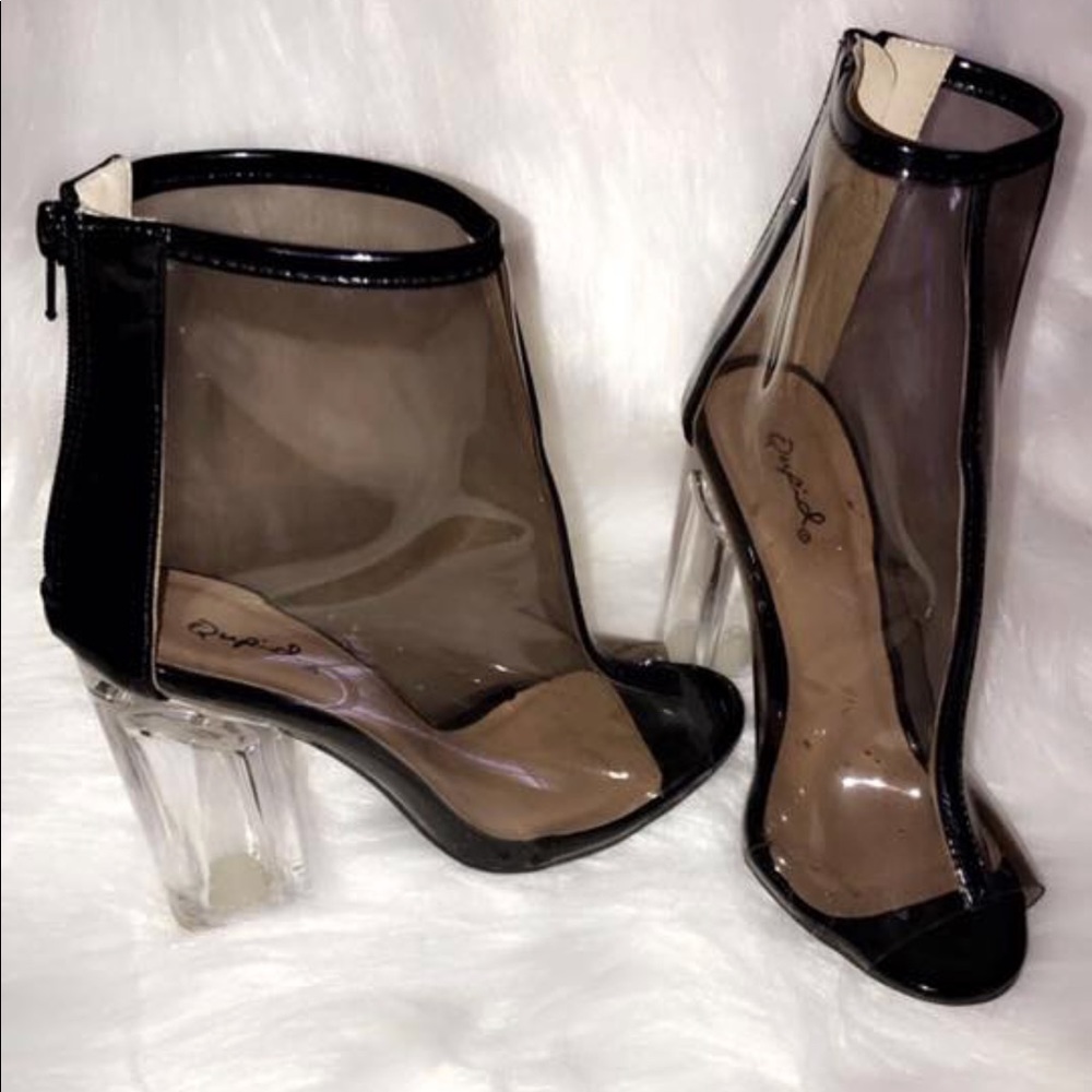 Qupid Clear Booties